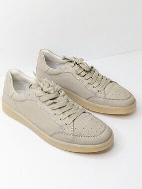Vince Camuto Bryston Court Sneakers Light Grey Nubuck Mens 10